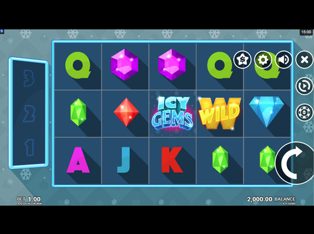 Icy Gems mobile slot game screenshot image